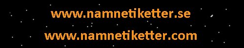 Etiketter Namnetiketter