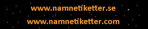  Etiketter Namnetiketter